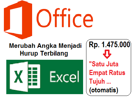 Cara Merubah Angka Menjadi Hurup Terbilang Pada Microsoft Excel<